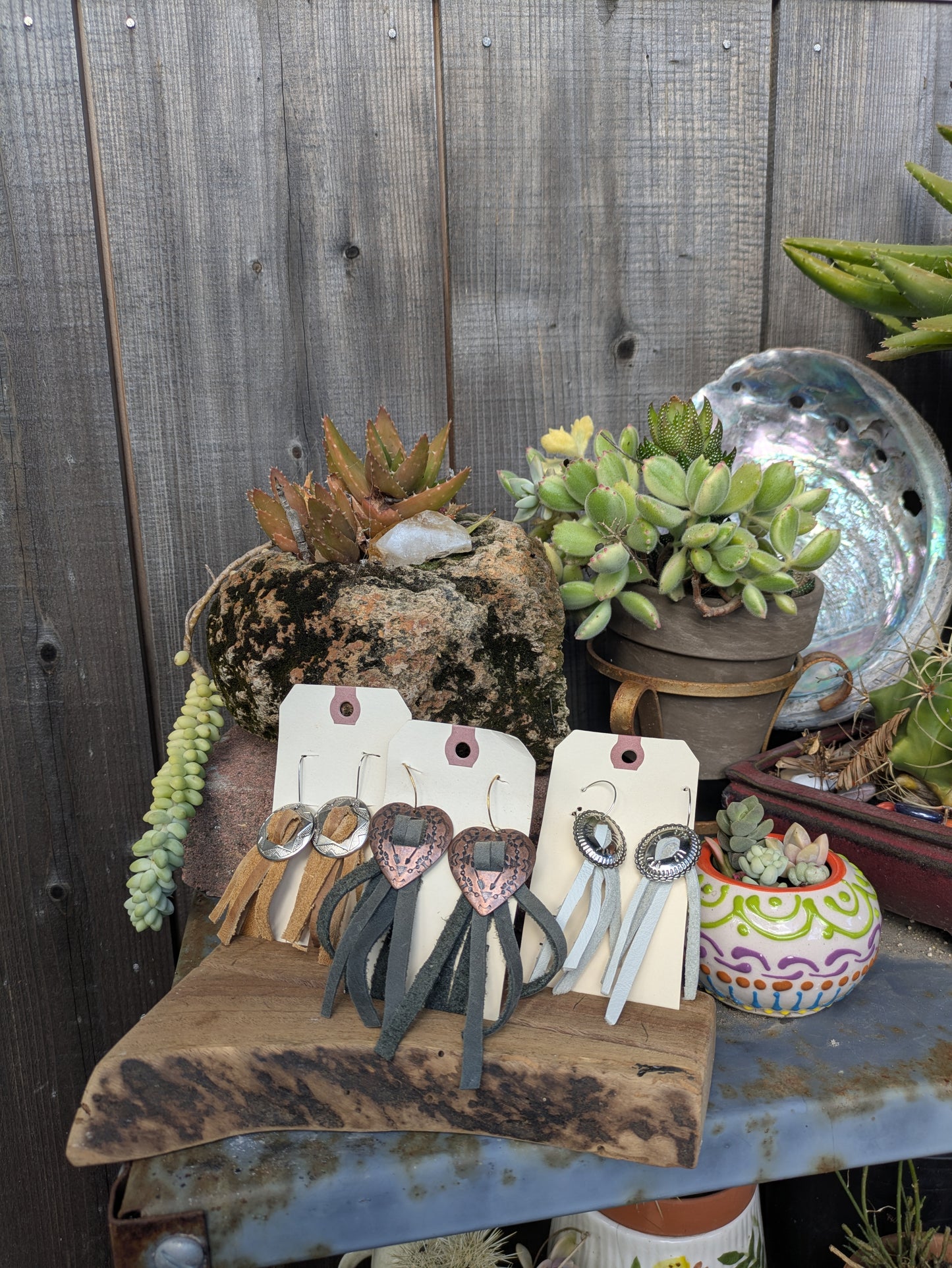 Suede Fringe Conchos